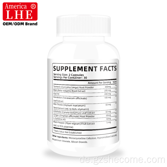 Shecome Liver Health Capsules Leberreinigungs-Detox-Unterstützung